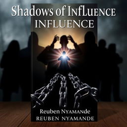 An intriguing book cover for "Shadows of Influence: Unshackling the Chains of Control and Unlocking Human Potential" by Reuben Nyamande