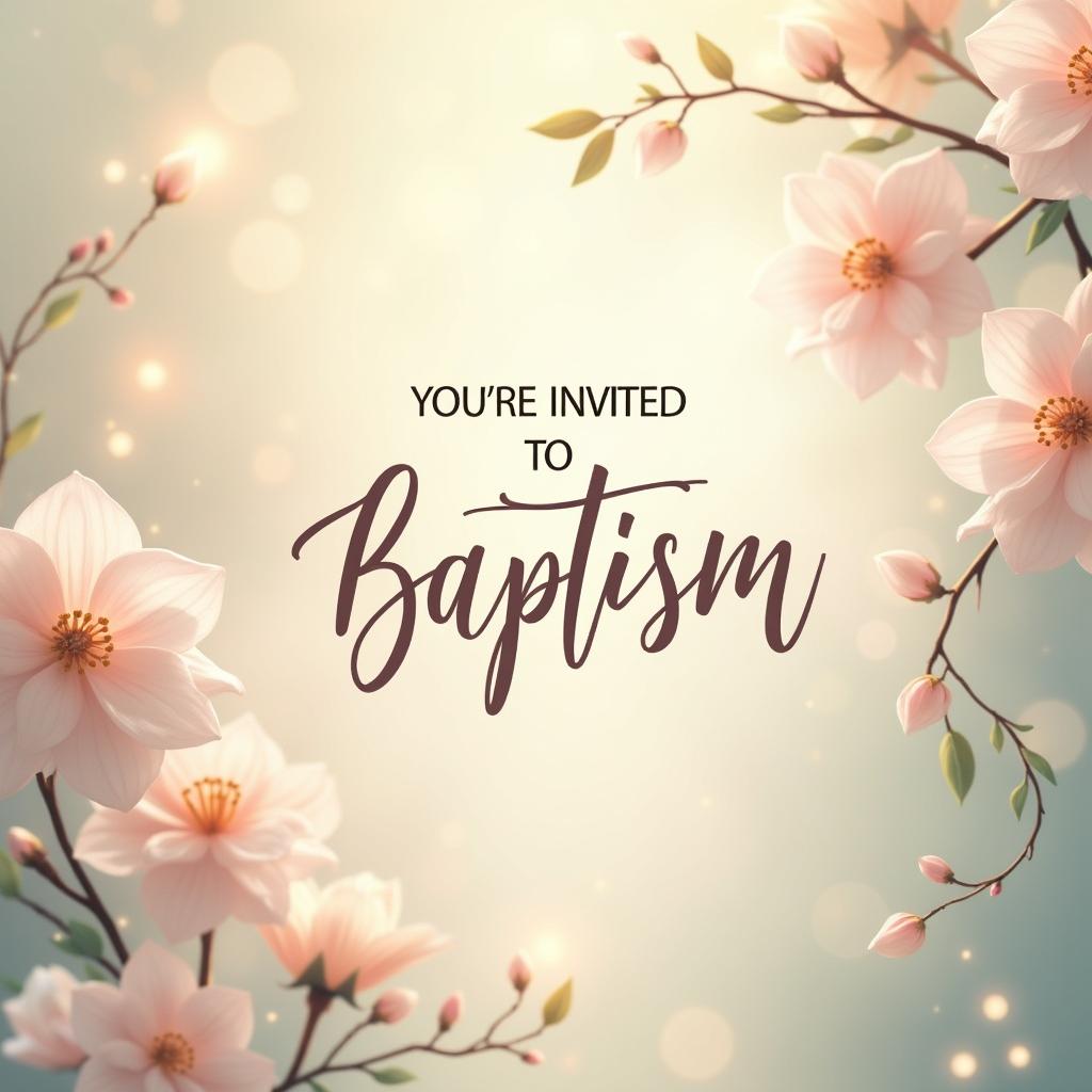 An elegant and beautifully designed baptismal invitation