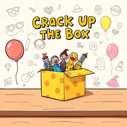 A whimsical comedy film poster titled 'Crack Up the Box'