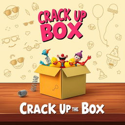 A whimsical comedy film poster titled 'Crack Up the Box'