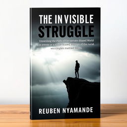 A compelling and introspective book cover for "The Invisible Struggle: Unveiling the Plight of Men in a Gender-Biased World" by Reuben Nyamande