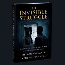 A striking and insightful book cover for "The Invisible Struggle: Unveiling the Plight of Men in a Gender-Biased World" by Reuben Nyamande