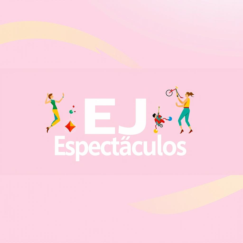 A vibrant and festive logo for 'EJ Espectáculos'