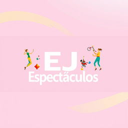 A vibrant and festive logo for 'EJ Espectáculos'