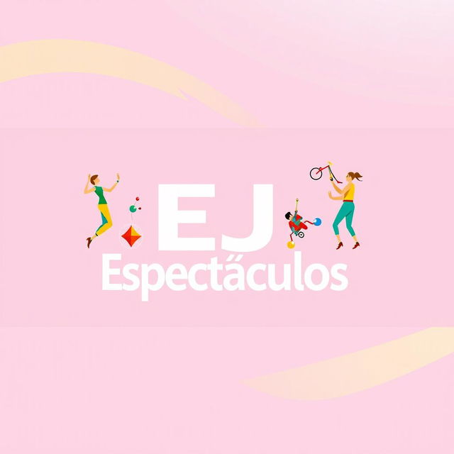 A vibrant and festive logo for 'EJ Espectáculos'