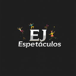 A festive and modern logo for 'EJ Espectáculos'