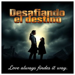 A dramatic movie poster for the film titled “Desafiando el destino”