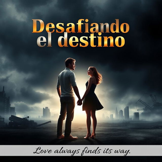 A dramatic movie poster for the film titled “Desafiando el destino”