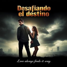 A dramatic movie poster for the film titled “Desafiando el destino”