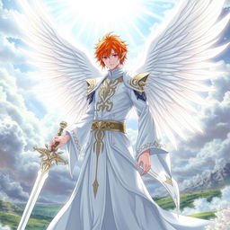 Ichigo Kurosaki in his white bankai form, transformed into a half-elf Aasimar