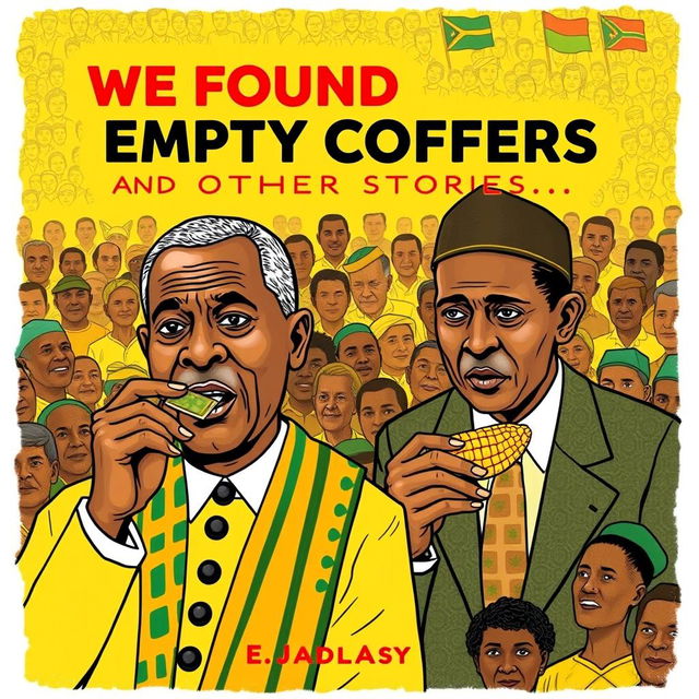 A book cover titled 'WE FOUND EMPTY COFFERS & OTHER STORIES