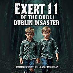 A book cover for a suspense narrative titled "Exert 1 of the Dublin Disaster"