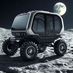 A medium-sized lunar transport vehicle designed to move people across the moon's surface