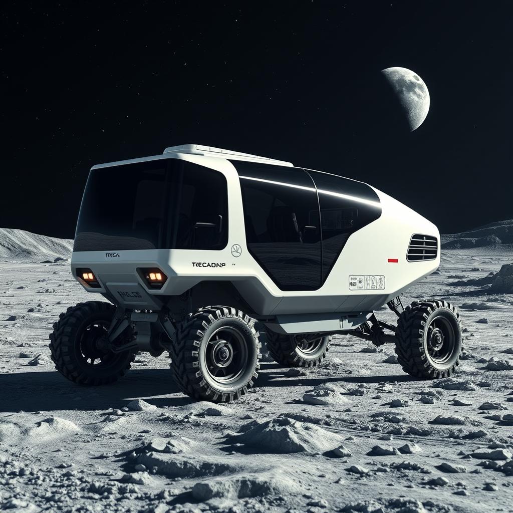 A medium-sized lunar transport vehicle designed to move people across the moon's surface