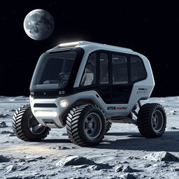 A medium-sized lunar transport vehicle designed to move people across the moon's surface