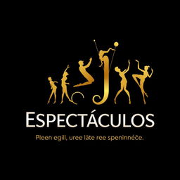 A logo design for a company named 'EJ Espectáculos', which specializes in producing nighttime party performances