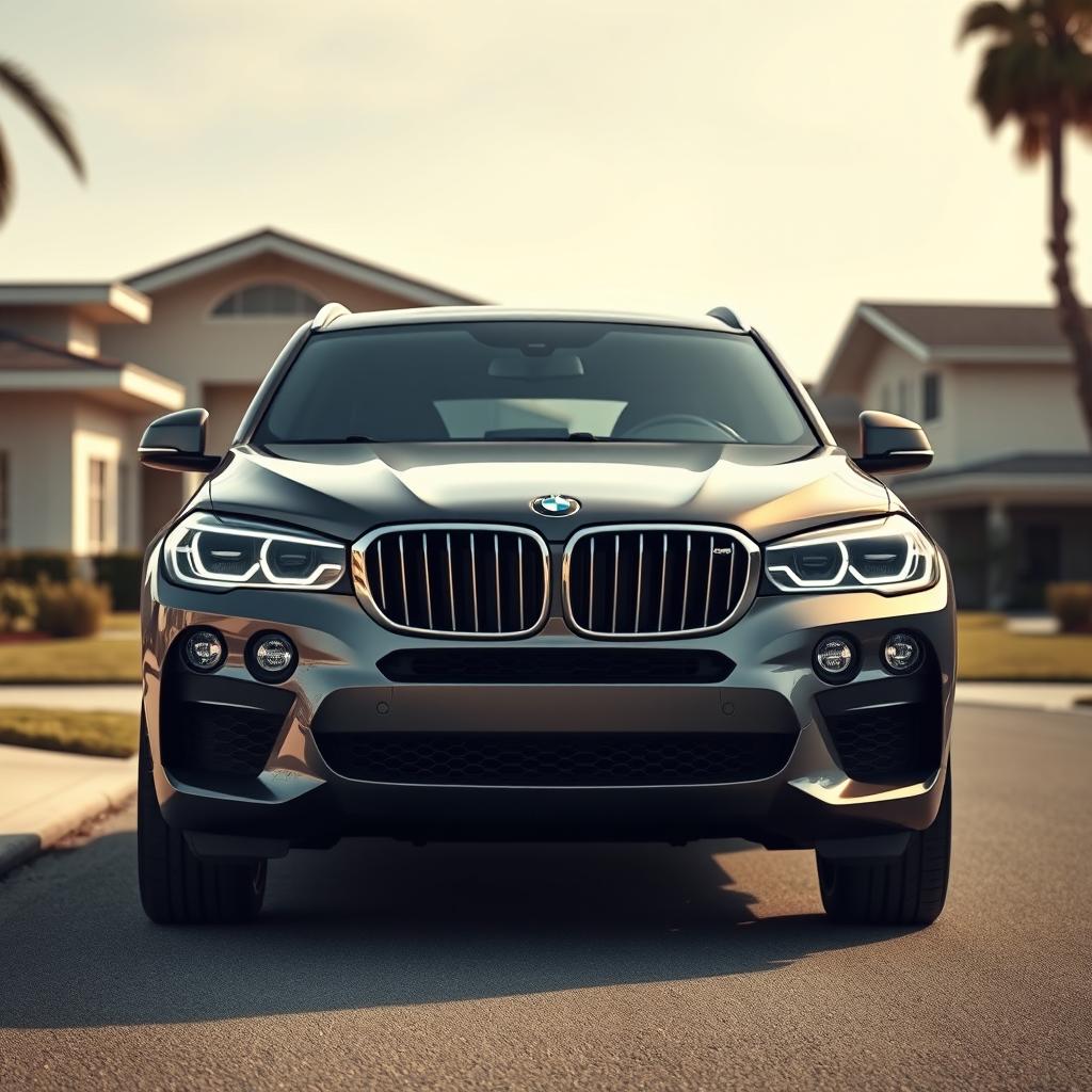 A conceptual design of a BMW X6 as if it were created in 1960