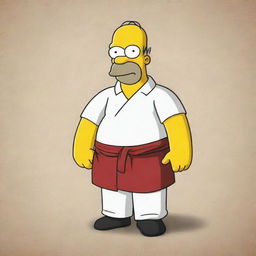 Chinese style interpretation of Homer Simpson