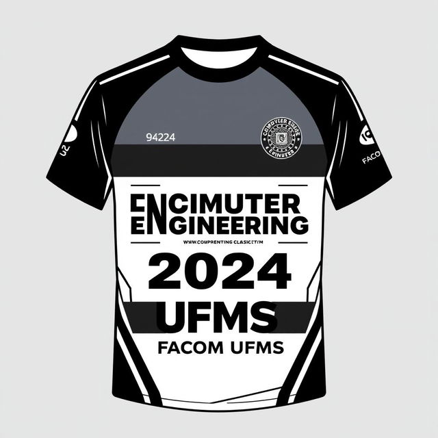 T-shirt design for the Computer Engineering class of 2024 at UFMS