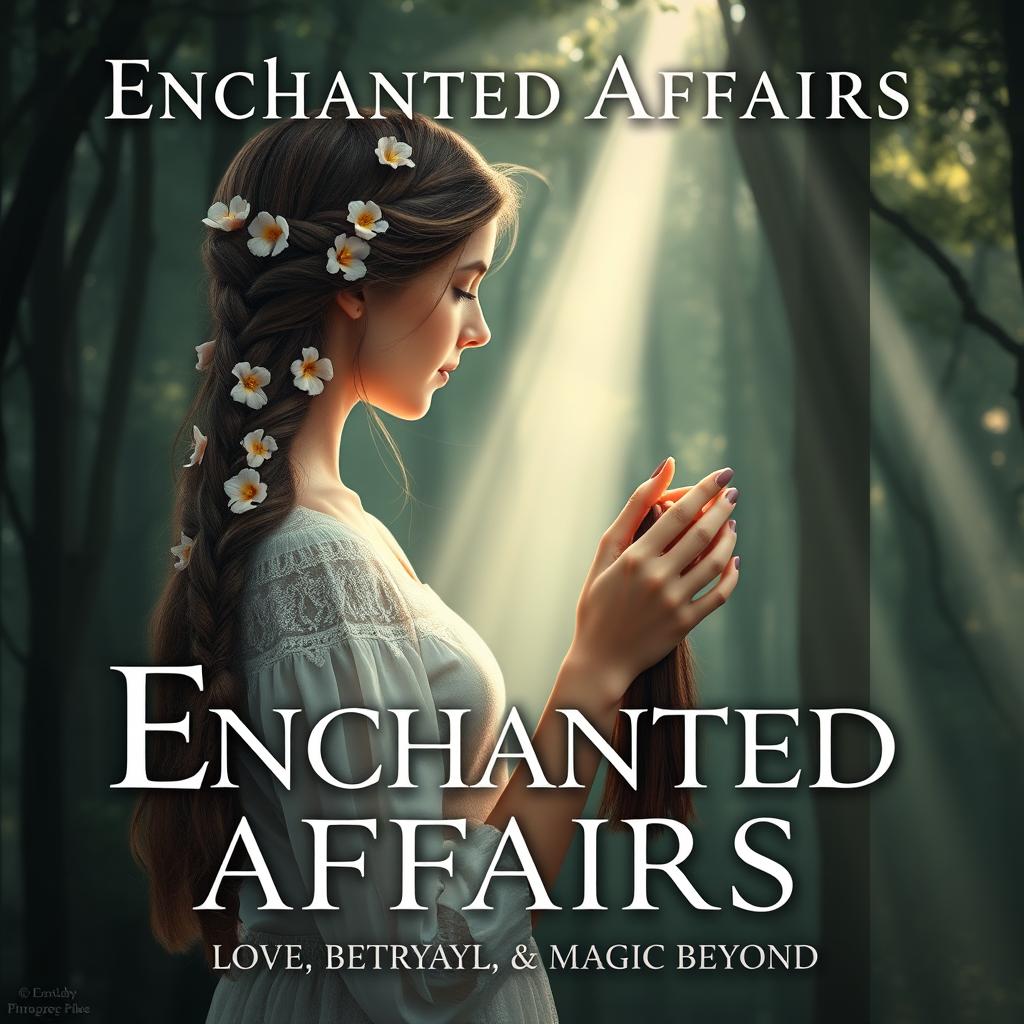 A book cover design for 'Enchanted Affairs: Love, Betrayal, and Magic Beyond'