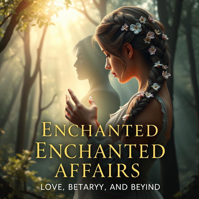 A book cover design for 'Enchanted Affairs: Love, Betrayal, and Magic Beyond'