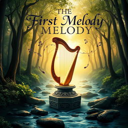 A captivating book cover for a novel titled "The First Melody"