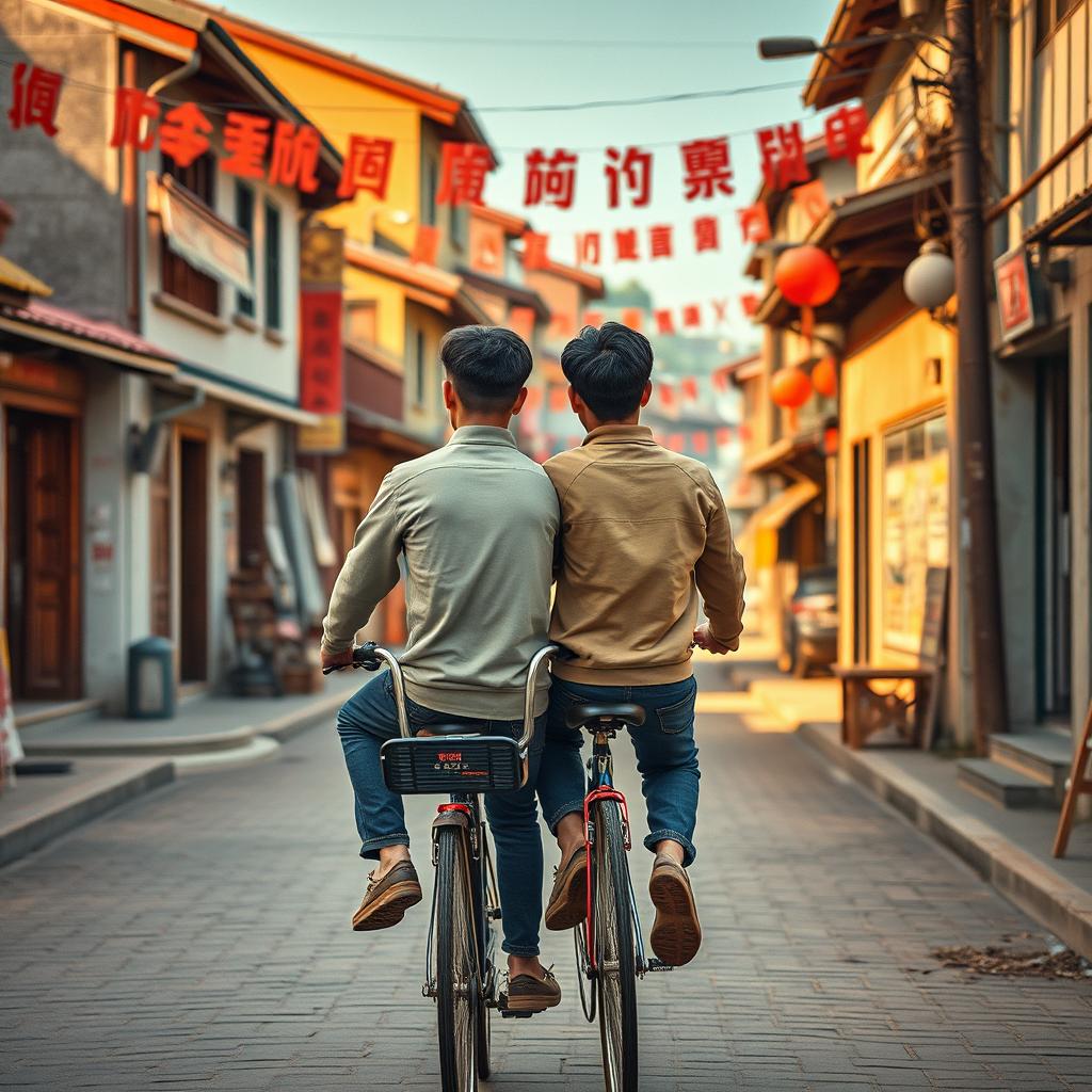 A visually captivating scene set in a northern county town of China in the 1990s