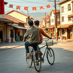 A visually captivating scene set in a northern county town of China in the 1990s