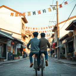 A visually captivating scene set in a northern county town of China in the 1990s