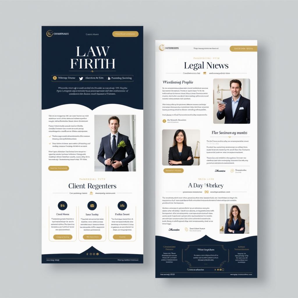 A professional and stunning newsletter template designed for a law firm