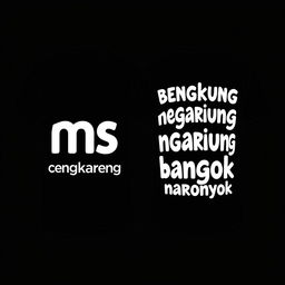 A black t-shirt featuring a bold "ms" logo on the front, accompanied by the word "Cengkareng" beneath it