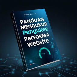 A book cover design for 'Panduan Mengukur Performa Website'