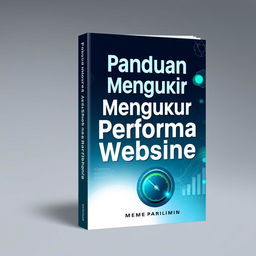 A book cover design for 'Panduan Mengukur Performa Website'