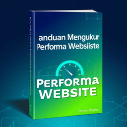 A book cover design for 'Panduan Mengukur Performa Website'