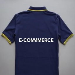 A navy blue polo shirt with a subtle, elegant design