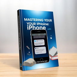 A modern and elegant ebook cover for a book titled 'Mastering Your iPhone with ChatGPT: A Guide for Learners Aged 55+'