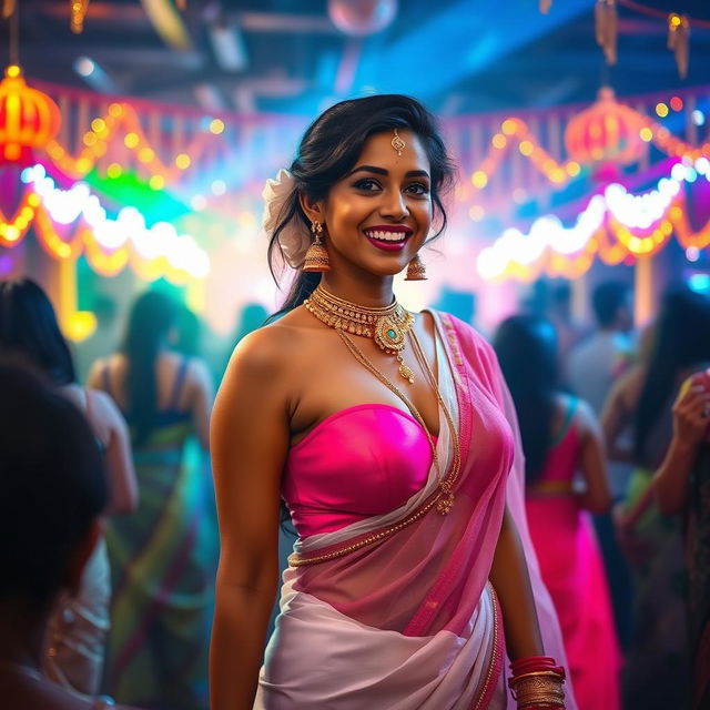 A sexy Indian girl enjoying a vibrant party