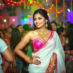 A sexy Indian girl enjoying a vibrant party