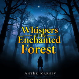 A captivating ebook cover design featuring a mysterious forest with mist weaving through ancient, towering trees