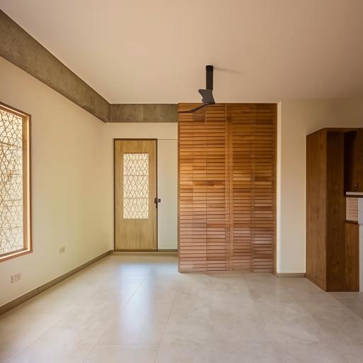 A fully constructed 2BHK (2 Bedroom, Hall, Kitchen) house model with meticulous interior design including a spacious living area, inviting bedrooms, a well-equipped kitchen, and ample natural light.