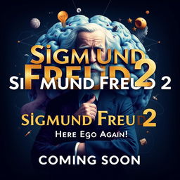 A creative and eye-catching poster for the movie "Sigmund Freud 2: Here Ego Again!"