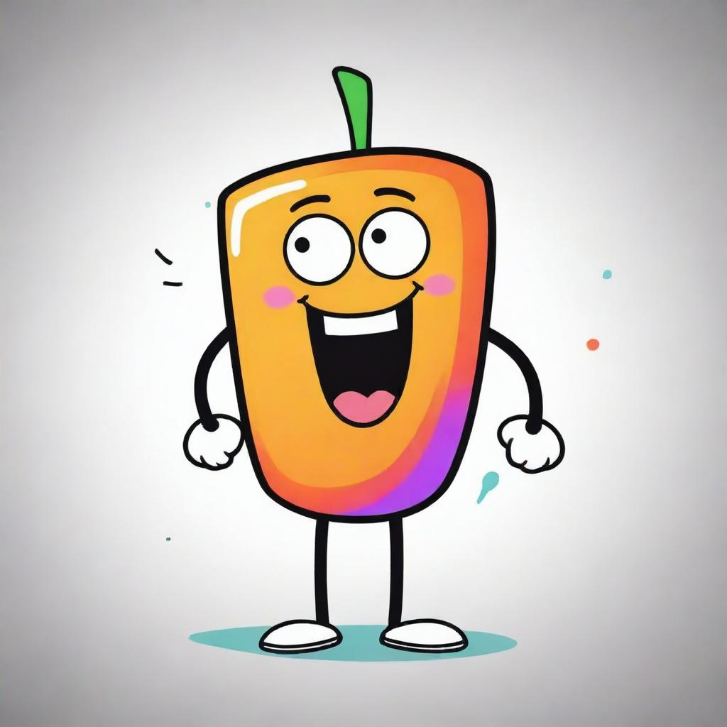 A vivid and energetic character from BFDI, hand-drawn in a cartoon style full of lively colors.