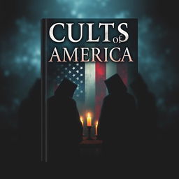 A captivating and thought-provoking book cover for "Cults of America