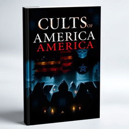 A captivating and thought-provoking book cover for "Cults of America