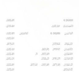 A minimalist wallpaper with a white aesthetic, elegantly showcasing the names of all the Surahs from the Quran