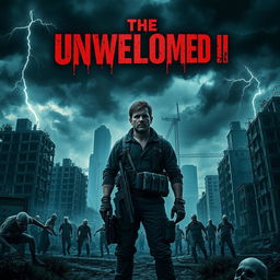 poster for a zombie apocalyptic movie titled 'THE UNWELCOMED II'