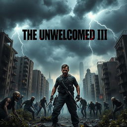 poster for a zombie apocalyptic movie titled 'THE UNWELCOMED II'