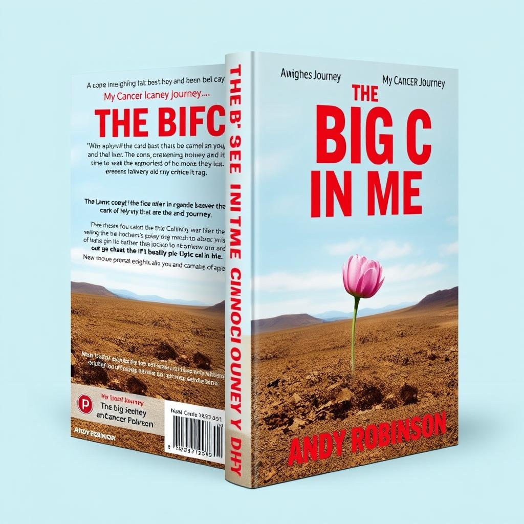 A book cover for a book titled 'THE BIG C IN ME' by 'ANDY ROBINSON'