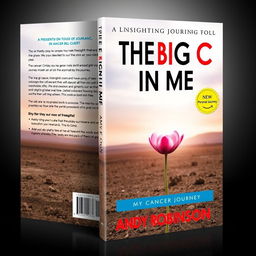 A book cover for a book titled 'THE BIG C IN ME' by 'ANDY ROBINSON'