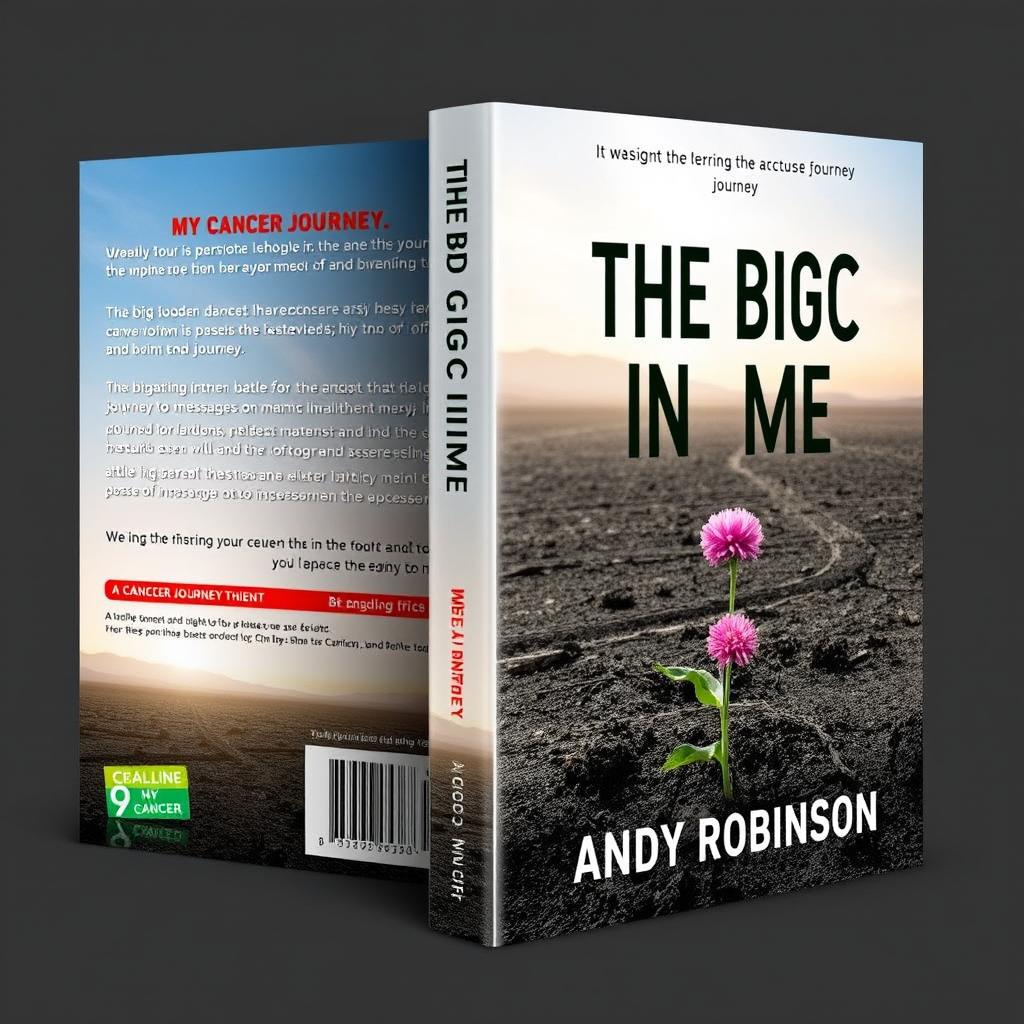 A book cover for a book titled 'THE BIG C IN ME' by 'ANDY ROBINSON'